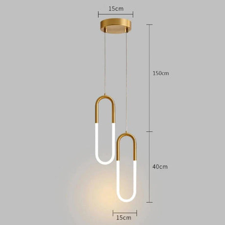 Suspension LED en Fer et Silicone au Design Élégant en Laiton ou Noir Mat-LUMICONCEPT