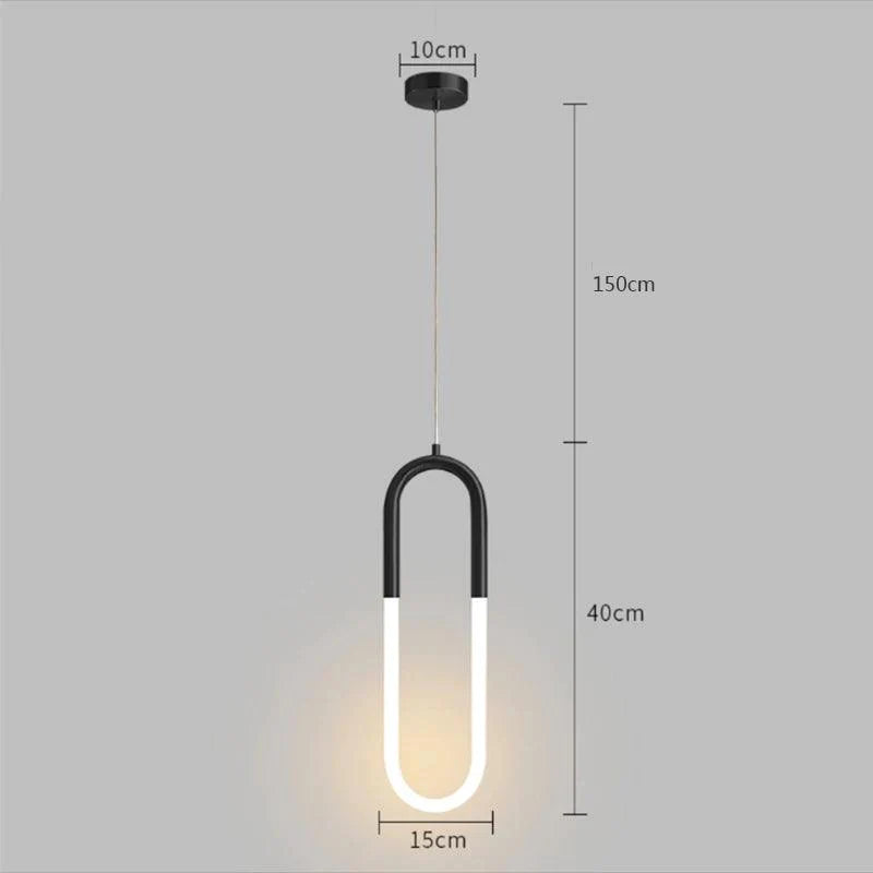 Suspension LED en Fer et Silicone au Design Élégant en Laiton ou Noir Mat-LUMICONCEPT