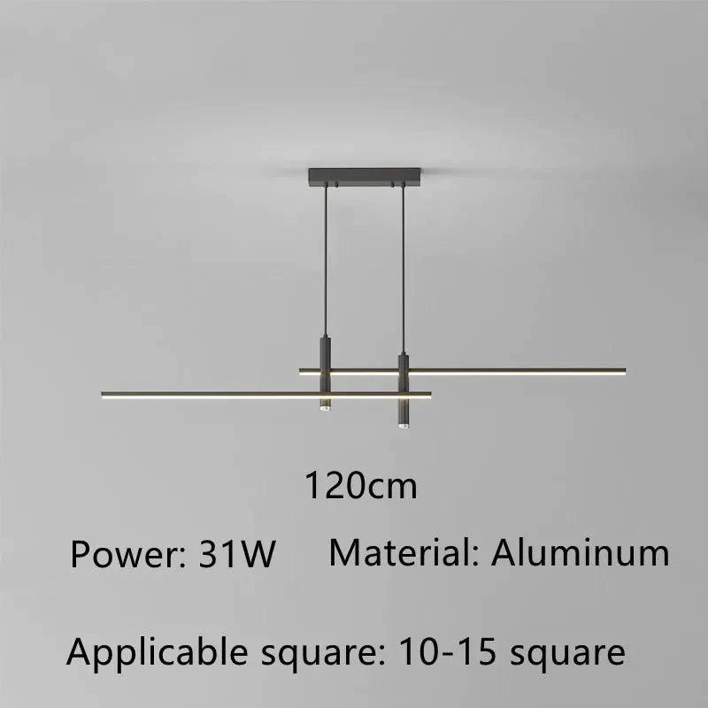 Suspension Linéaire Moderne avec Éclairage LED et Télécommande-LUMICONCEPT