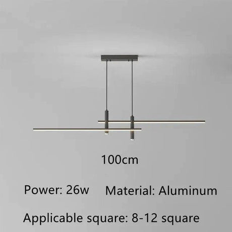 Suspension Linéaire Moderne avec Éclairage LED et Télécommande-LUMICONCEPT