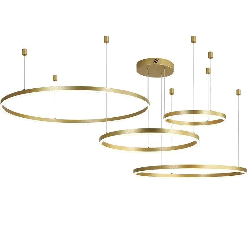 Suspension Luminaire Moderne en Cercles Lumineux Adjustable-LUMICONCEPT