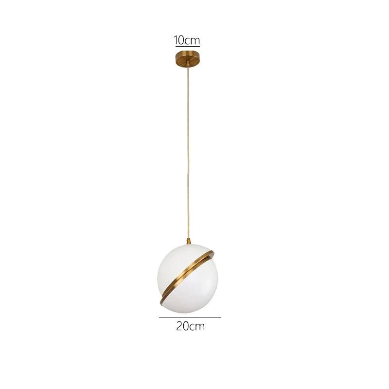 Suspension Luminaire Moderne en Métal et Acrylique Blanc avec Anneaux en Laiton-LUMICONCEPT