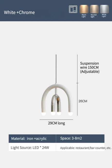 Suspension Lumineuse Minimaliste LED avec Effet Arc-en-Ciel-LUMICONCEPT