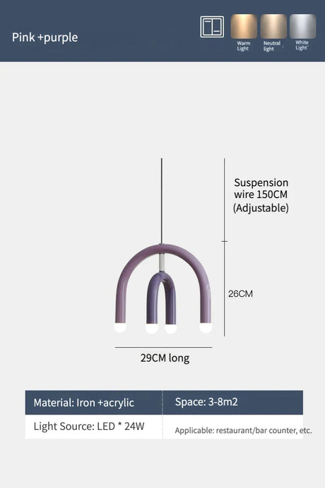 Suspension Lumineuse Minimaliste LED avec Effet Arc-en-Ciel-LUMICONCEPT