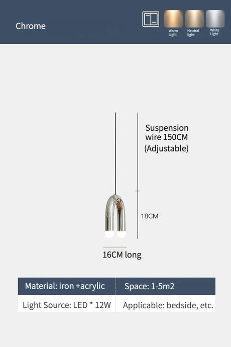 Suspension Lumineuse Minimaliste LED avec Effet Arc-en-Ciel-LUMICONCEPT