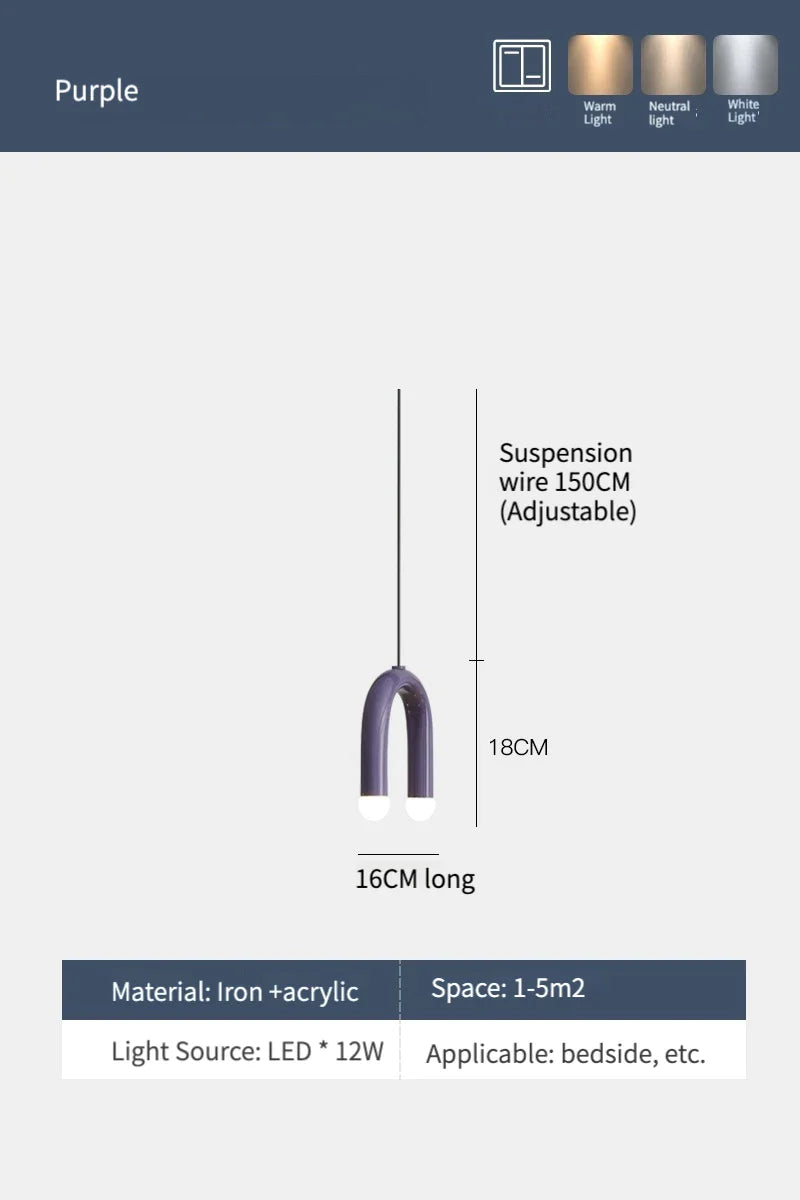 Suspension Lumineuse Minimaliste LED avec Effet Arc-en-Ciel-LUMICONCEPT