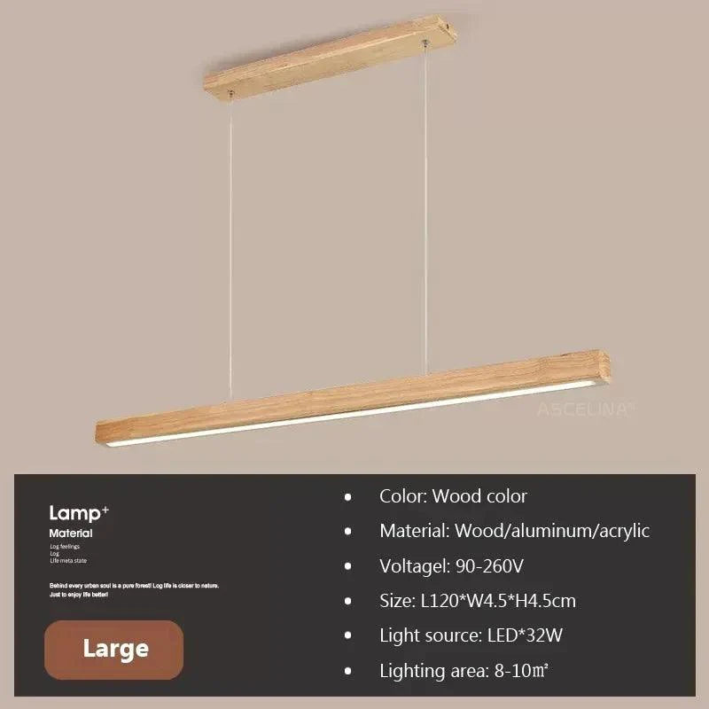 Suspension Lumineuse Minimaliste en Bois Épuré pour Intérieur Moderne-LUMICONCEPT