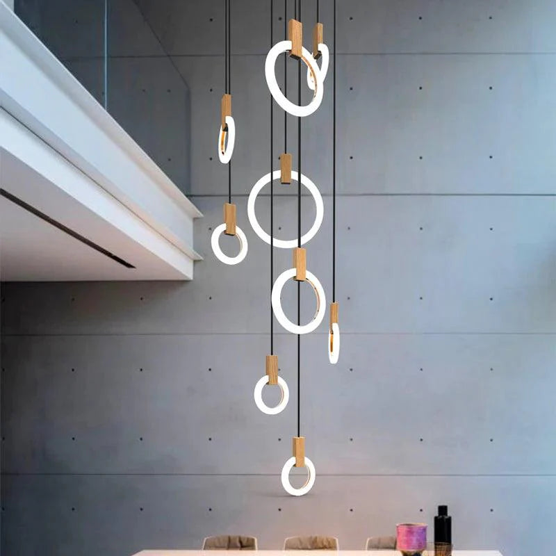 Suspension Lumineuse Personnalisable en Bois Éloquent-LUMICONCEPT