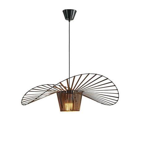 Suspension Lumineuse en Fer Noir avec Température de Couleur Personnalisable-LUMICONCEPT