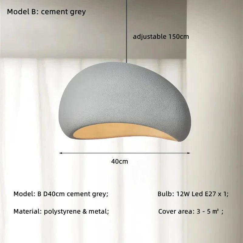 Suspension Moderne Épurée en Résine avec Ampoules LED Incluses-LUMICONCEPT