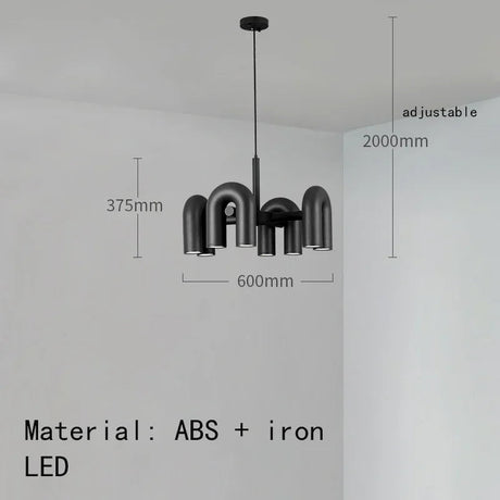 Suspension Moderne Personnalisable avec Têtes Variées et Options de Couleurs-LUMICONCEPT