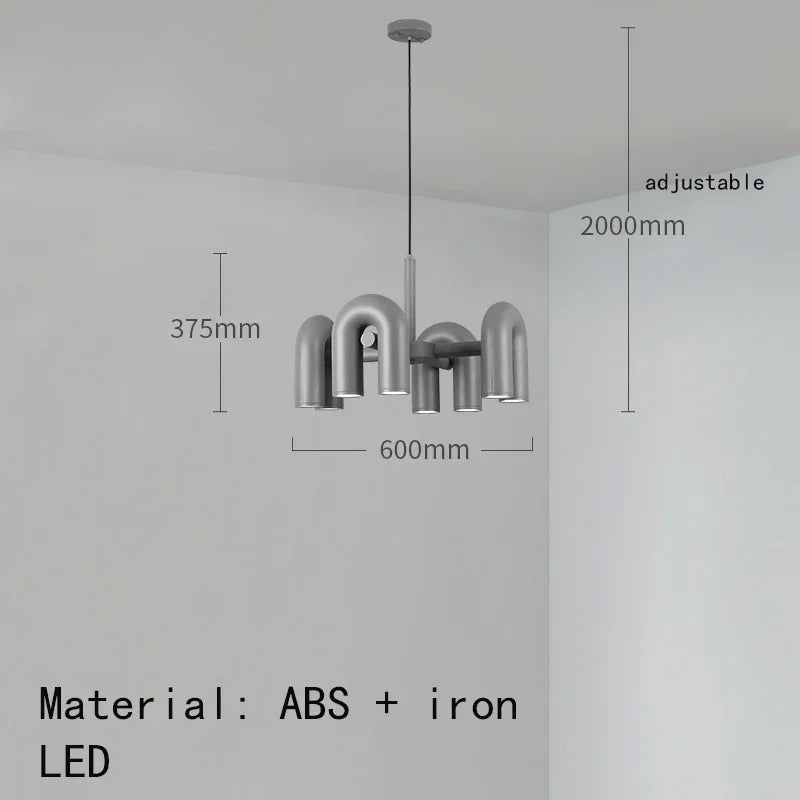 Suspension Moderne Personnalisable avec Têtes Variées et Options de Couleurs-LUMICONCEPT