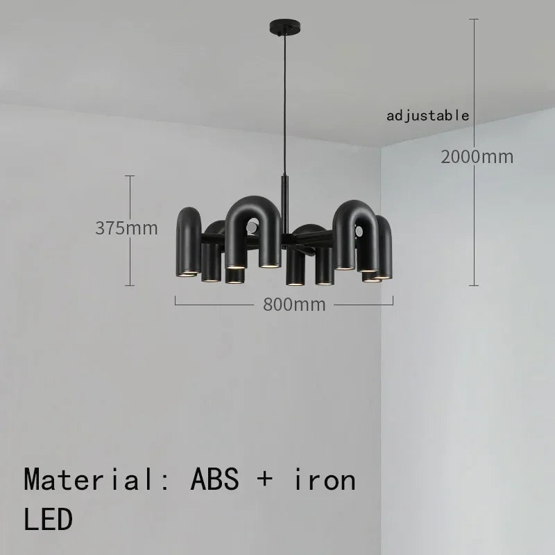 Suspension Moderne Personnalisable avec Têtes Variées et Options de Couleurs-LUMICONCEPT