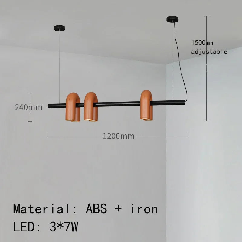 Suspension Moderne Personnalisable avec Têtes Variées et Options de Couleurs-LUMICONCEPT