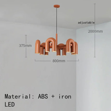 Suspension Moderne Personnalisable avec Têtes Variées et Options de Couleurs-LUMICONCEPT