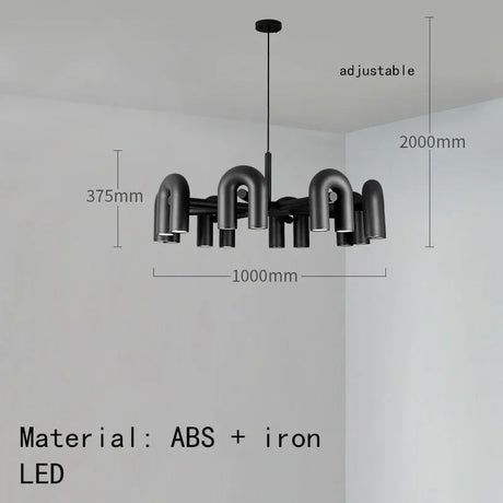 Suspension Moderne Personnalisable avec Têtes Variées et Options de Couleurs-LUMICONCEPT