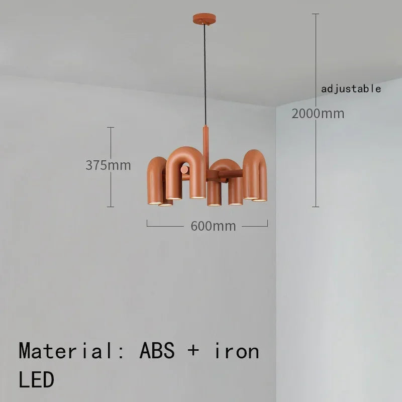 Suspension Moderne Personnalisable avec Têtes Variées et Options de Couleurs-LUMICONCEPT