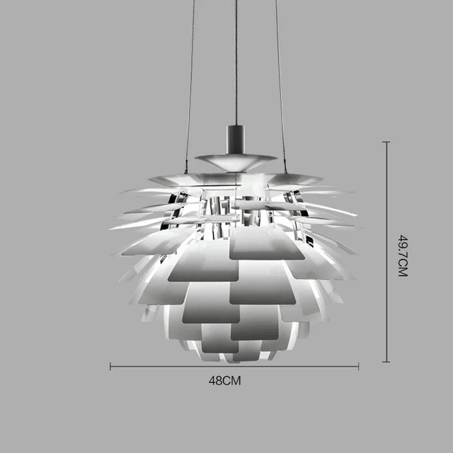 Suspension Moderne en Aluminium au Design Cône de Pin avec Éclairage Diminuable-LUMICONCEPT