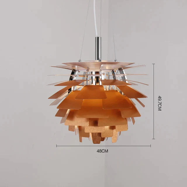 Suspension Moderne en Aluminium au Design Cône de Pin avec Éclairage Diminuable-LUMICONCEPT