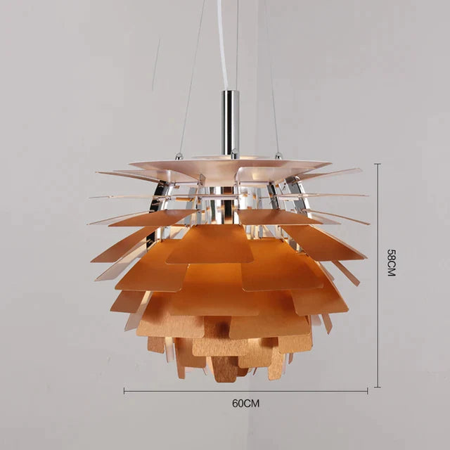 Suspension Moderne en Aluminium au Design Cône de Pin avec Éclairage Diminuable-LUMICONCEPT