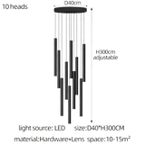 Suspension Moderne en Métal avec Éclairage Vertical Élégant à Ampoules LED-LUMICONCEPT