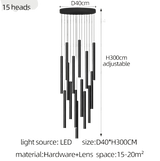 Suspension Moderne en Métal avec Éclairage Vertical Élégant à Ampoules LED-LUMICONCEPT