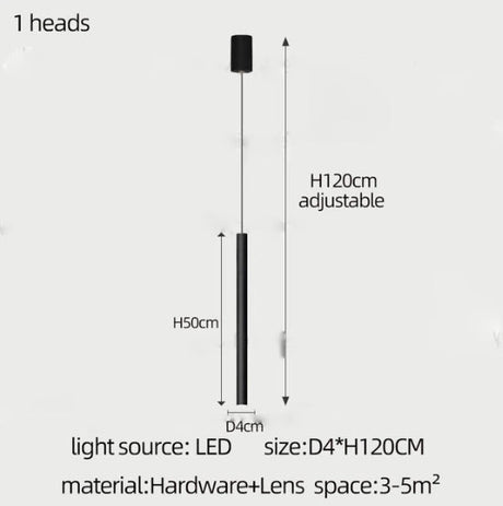 Suspension Moderne en Métal avec Éclairage Vertical Élégant à Ampoules LED-LUMICONCEPT