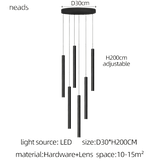 Suspension Moderne en Métal avec Éclairage Vertical Élégant à Ampoules LED-LUMICONCEPT