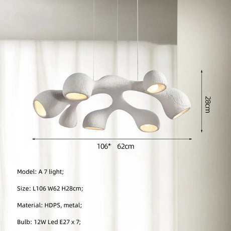 Suspension Nordique Irrégulière en Blanc pour Loft et Salle à Manger-LUMICONCEPT