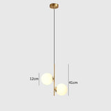 Suspension Nordique Moderne en Laiton et Verre Opaline-LUMICONCEPT