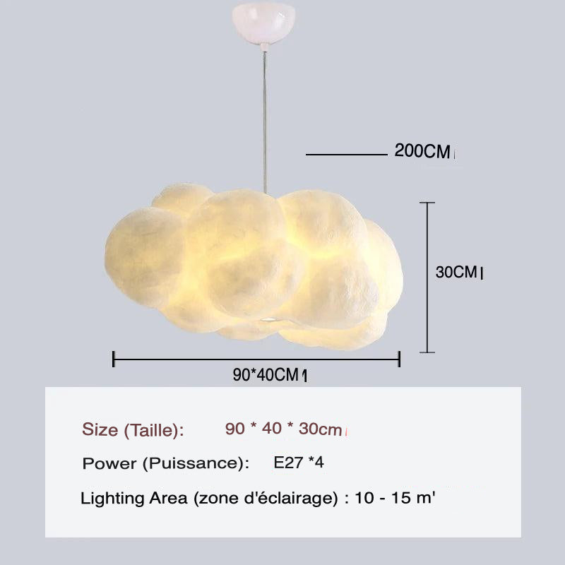 Suspension Nuageuse avec Éclairage Intégré pour une Ambiance Céleste-LUMICONCEPT