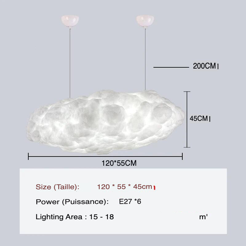 Suspension Nuageuse avec Éclairage Intégré pour une Ambiance Céleste-LUMICONCEPT