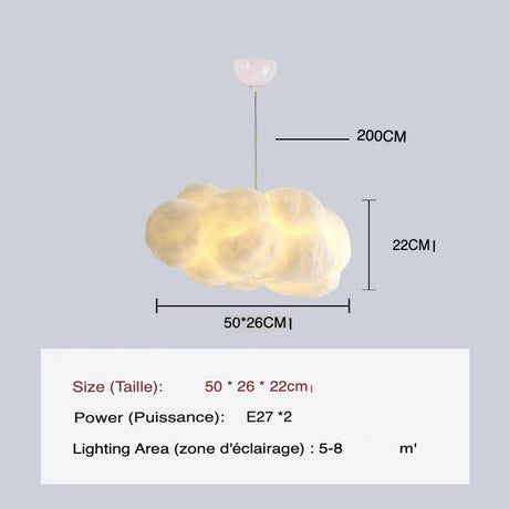 Suspension Nuageuse avec Éclairage Intégré pour une Ambiance Céleste-LUMICONCEPT