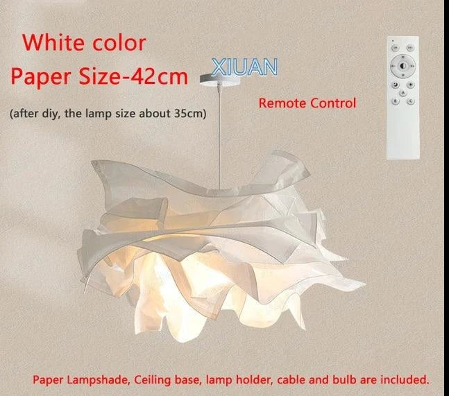 Suspension Nuageuse en Papier Blanc pour un Éclairage Doux et Personnalisable-LUMICONCEPT