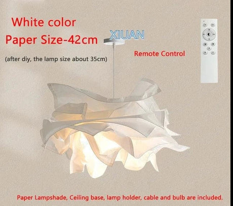 Suspension Nuageuse en Papier Blanc pour un Éclairage Doux et Personnalisable-LUMICONCEPT