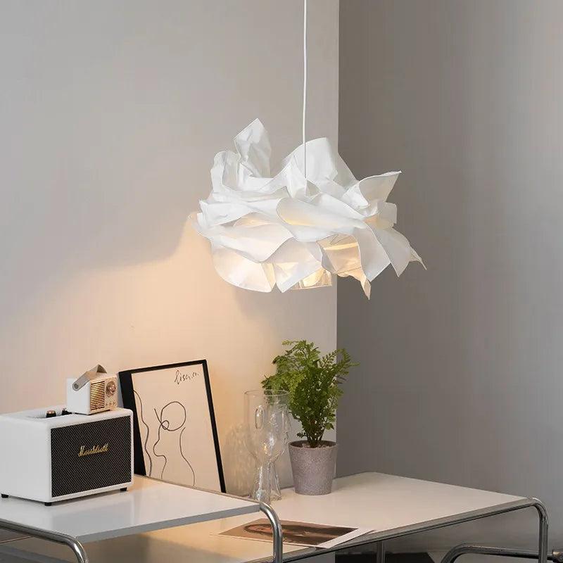 Suspension Nuageuse en Papier Blanc pour un Éclairage Doux et Personnalisable-LUMICONCEPT