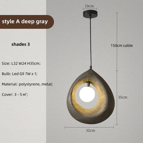 Suspension Organiques en Métal avec Éclairage LED pour un Ambiance Naturelle et Élégante-LUMICONCEPT