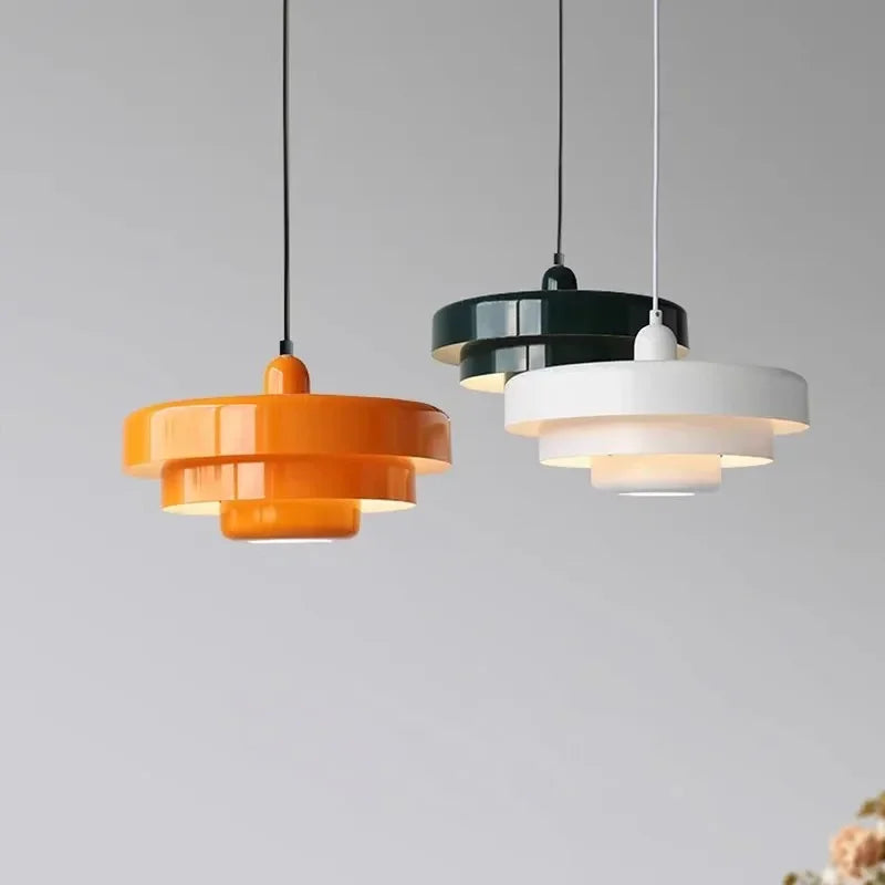 Suspension Rétro Moderne en Acier et Aluminium avec Éclairage LED-LUMICONCEPT