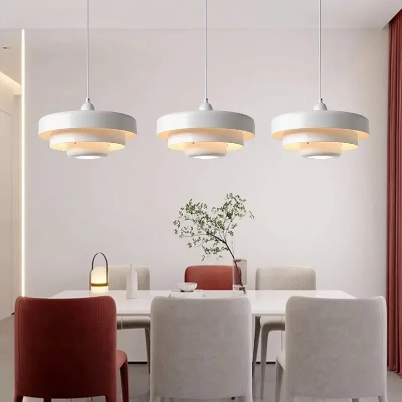 Suspension Rétro Moderne en Acier et Aluminium avec Éclairage LED-LUMICONCEPT