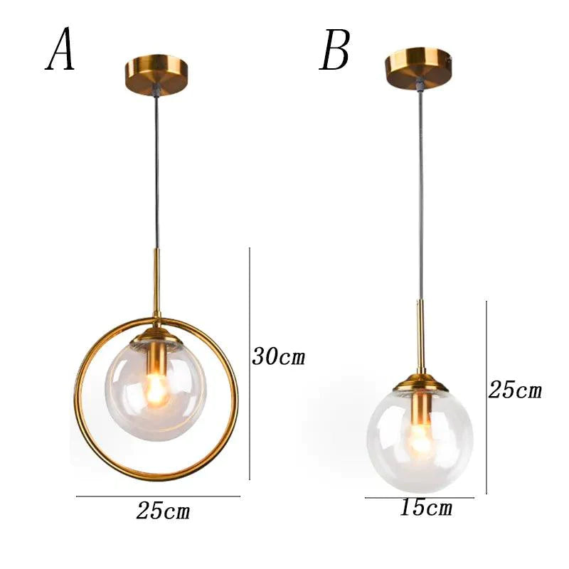 Suspension Rétro en Verre Fumé avec Support en Laiton élégant-LUMICONCEPT