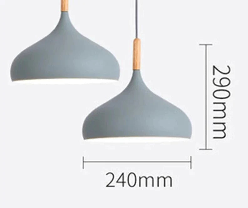 Suspension en Aluminium et Bois aux Teintes Pastel – Élégance Moderne pour Tous Espaces-LUMICONCEPT