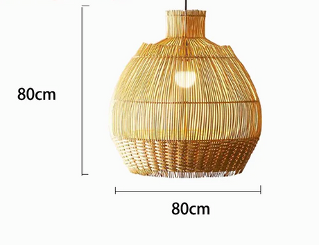 Suspension en Rotin Naturel pour une Ambiance Élégante et Chaleureuse-LUMICONCEPT