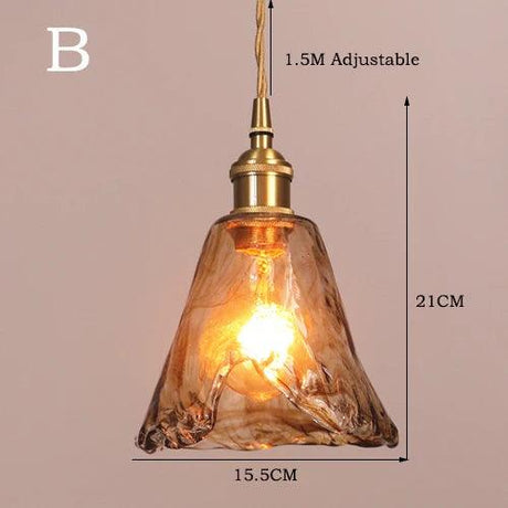 Suspension en Verre Marbré avec Accents en Laiton Élégants-LUMICONCEPT