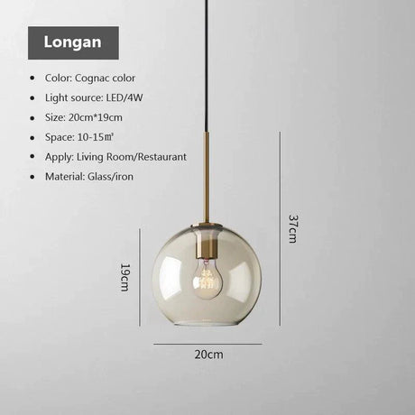 Suspension en Verre Transparent et Métal pour un Éclairage Moderne et Élégant-LUMICONCEPT