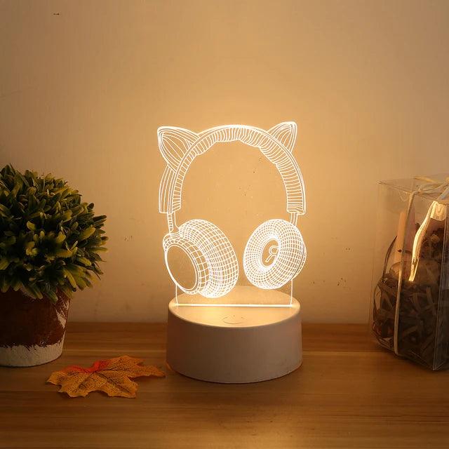 Veilleuse LED 3D en forme de cœur pour enfants-LUMICONCEPT