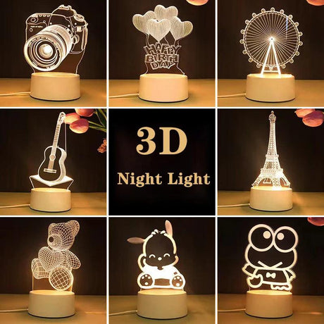 Veilleuse LED 3D en forme de cœur pour enfants-LUMICONCEPT